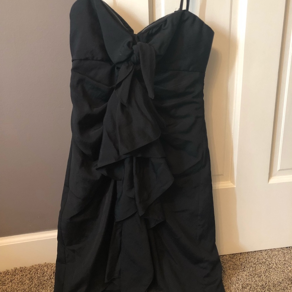 Strapless black BCBG dress